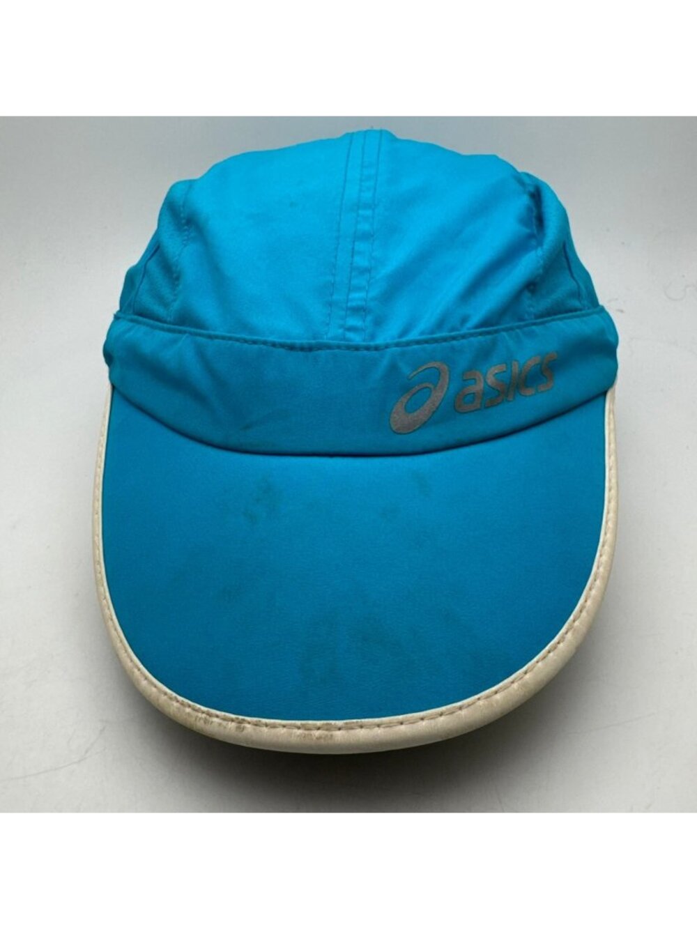 ASICS Women's Blue Running Visor Cap Adjustable Athletic Performance Hat
